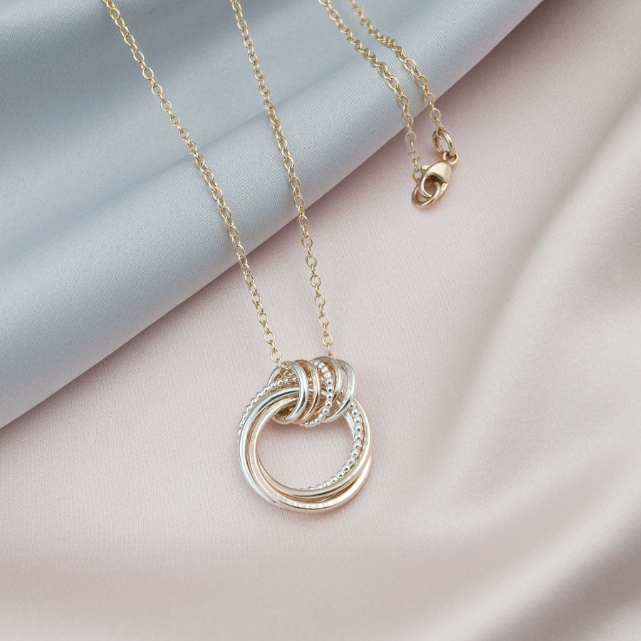 Solar II Necklace (mixed metal) – Ofrenda Jewelry