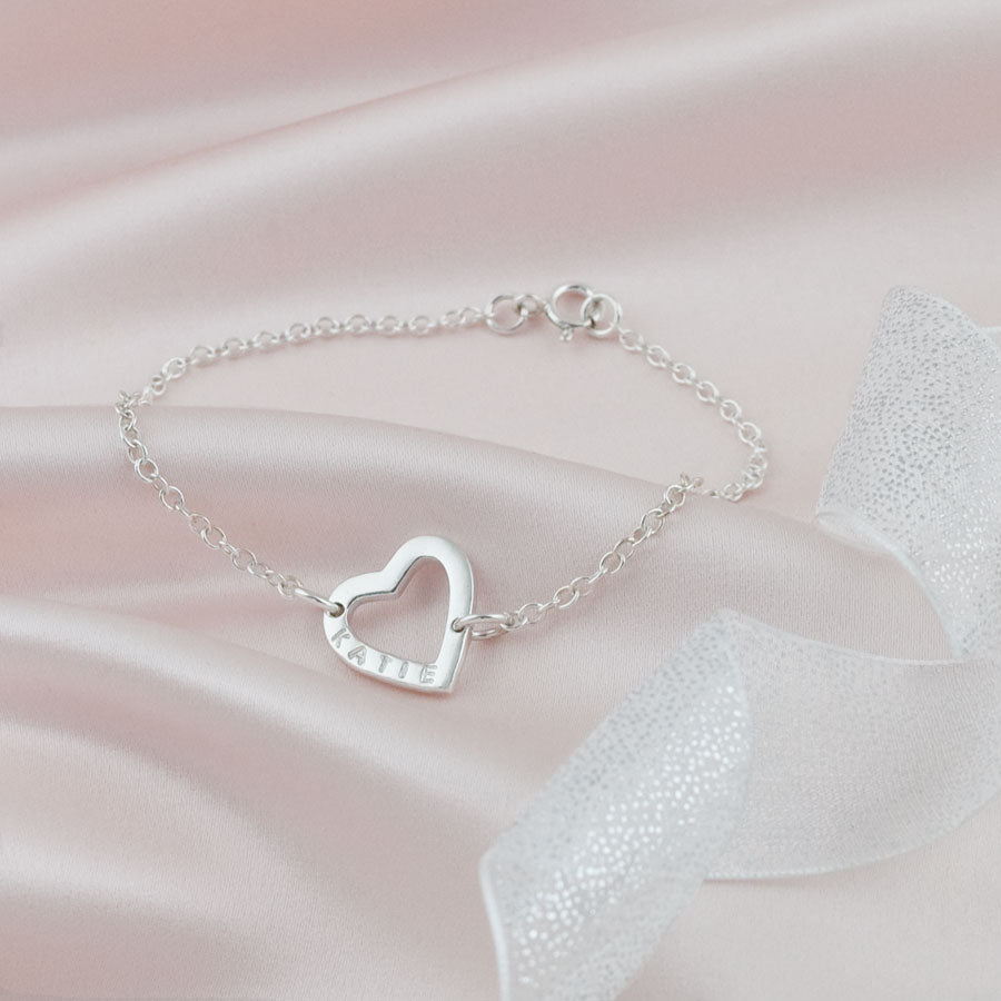 Personalised Heart Bracelet